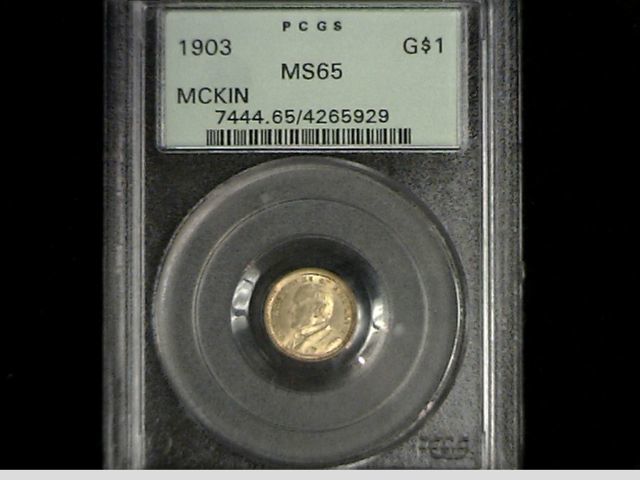 1903 McKinley $1 Gold MS65 obv