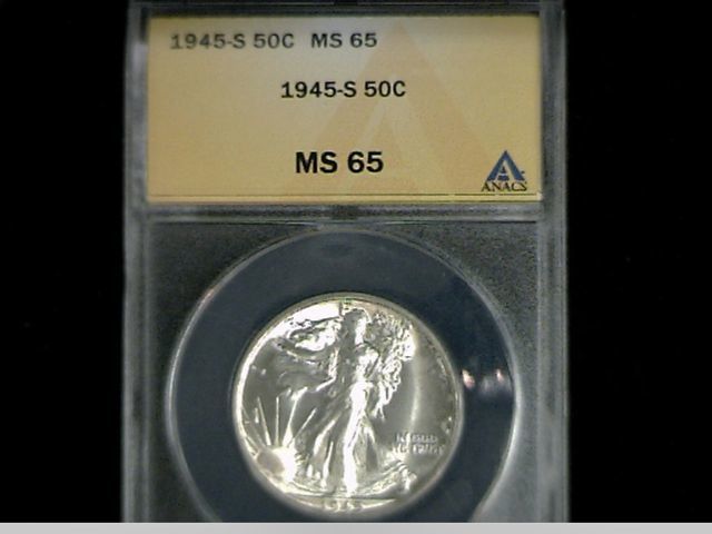 ANACS 1945 S50c MS65 obv