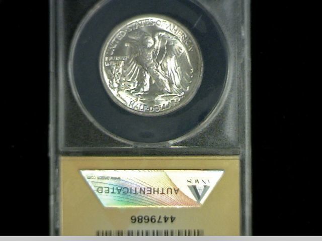 ANACS 1945 S50c MS65 rev